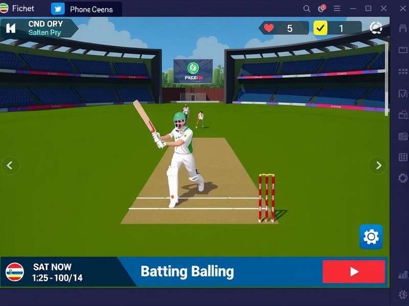 Cricket Heroes India batting interface